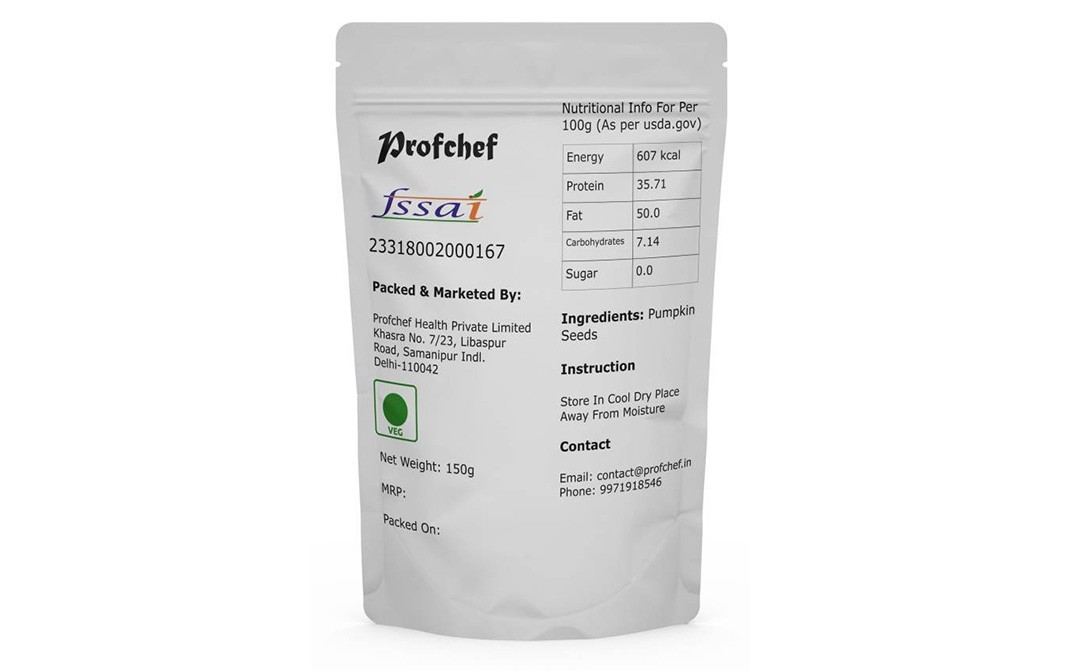 Profchef Pumpkin Seeds    Pack  150 grams